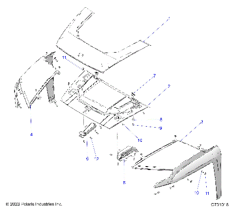 BODY, HOOD AND FRONT FENDERS - R25X6W1RB9/BD/BM (C731018)