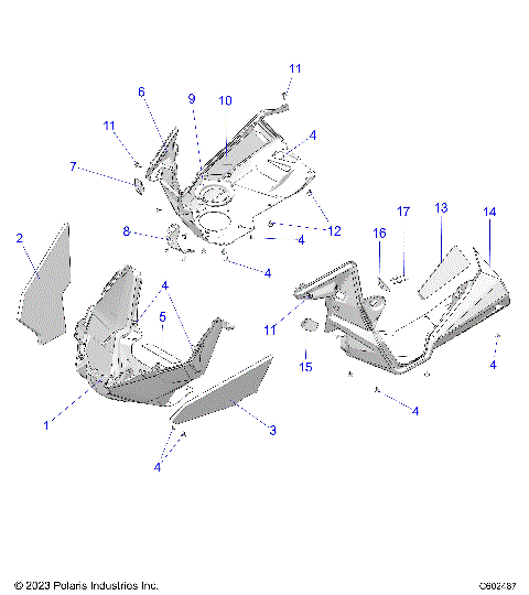 BODY, NOSEPAN ASM./FENDERS - S24TKL8RS (C602487)