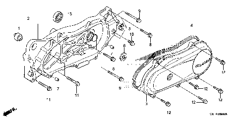 SWINGARM@LEFT CRANKCASE