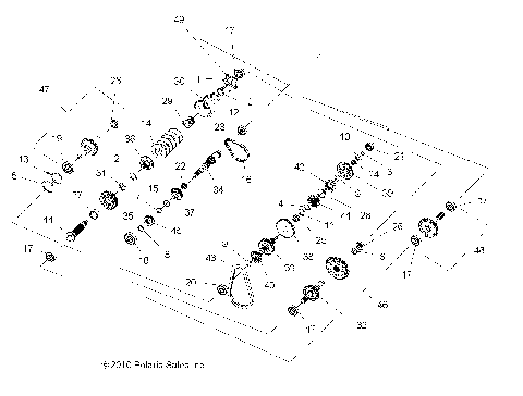 DRIVE TRAIN, MAIN GEARCASE INTERNALS (Built 3/01/11 and Before) - A11DX55FL (49ATVTRANSINTL1332845)