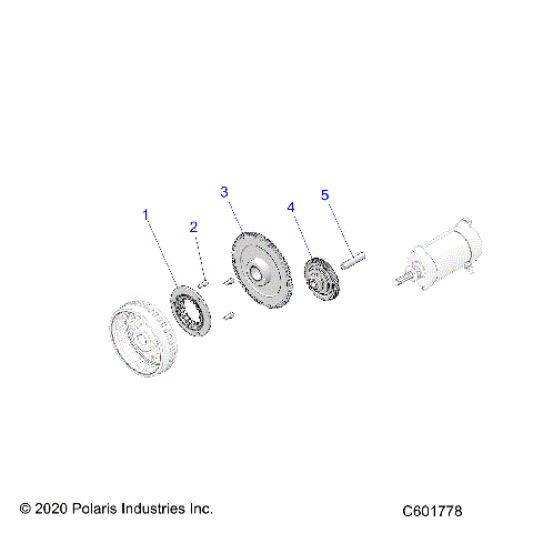 ENGINE, STARTER GEAR - S24TKP9FS (C601778)