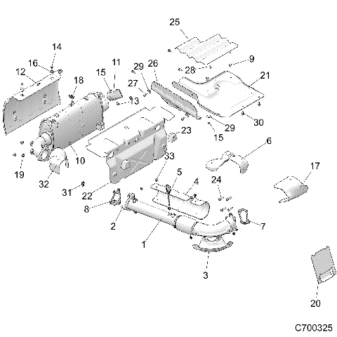 ENGINE, EXHAUST SYSTEM (TO 10/1/2018) - Z19VDE92AC/AD/AM/LAG (C700325)