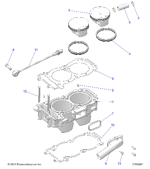 ENGINE, CYLINDER AND PISTON - Z25NMF99A4/A5/B4/B5 (C703087)