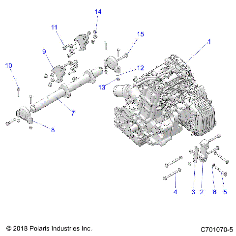 ENGINE, MOUNTING & LONG BLOCK - Z21N4E99NG (C701070-5)