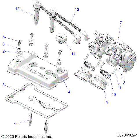 ENGINE, THROTTLE BODY AND VALVE COVER - Z21NAR99AN/BN (C0704162-1)