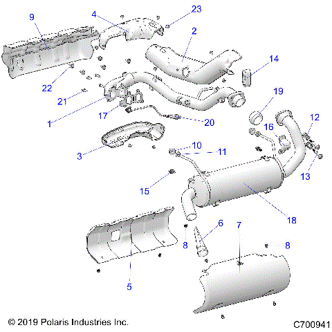 ENGINE, EXHAUST SYSTEM - R21TAE99FA/SFA/SCA/SCK/EA/EK (C700941)