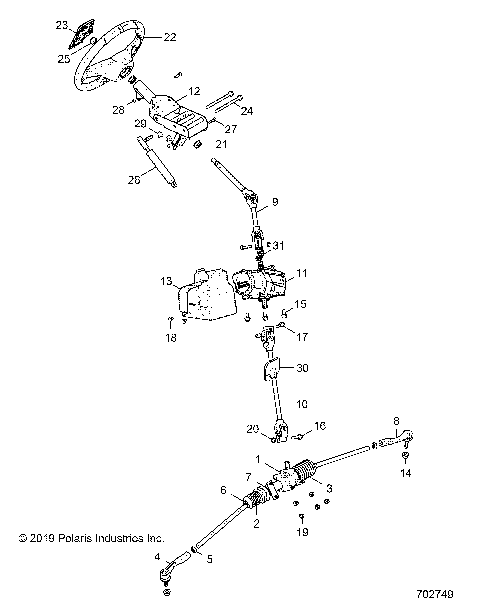 STEERING, STEERING ASM. - G21GXD99AJ/AZ/BJ/BZ (702749)
