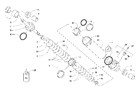 REAR SUSPENSION REAR ARM SHOCK ABSORBER [104135]
