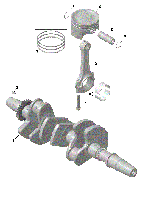 01- ROTAX - Crankshaft and Pistons