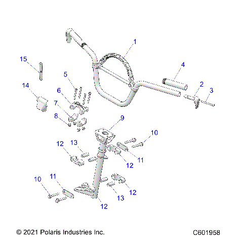STEERING, HANDLEBAR MOUNTING - S23TLG8RS/8RE (C601223)