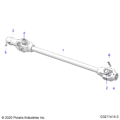 DRIVE TRAIN, FRONT PROP SHAFT - A21SEK57AG/BG (C0211414-3)