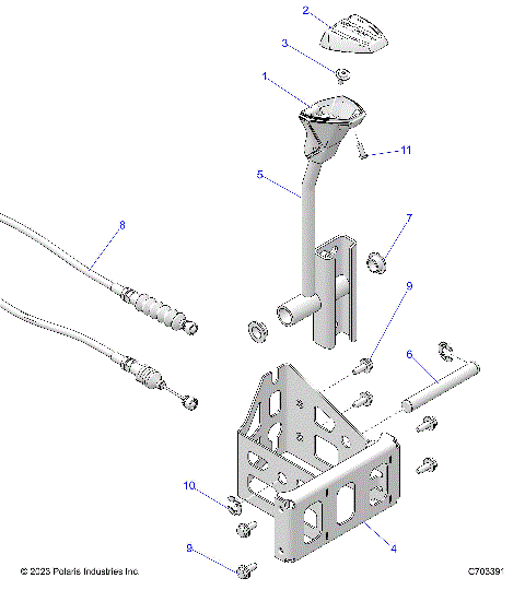DRIVE TRAIN, GEAR SELECTOR - Z25R4E2KA4/B4  (C703391)