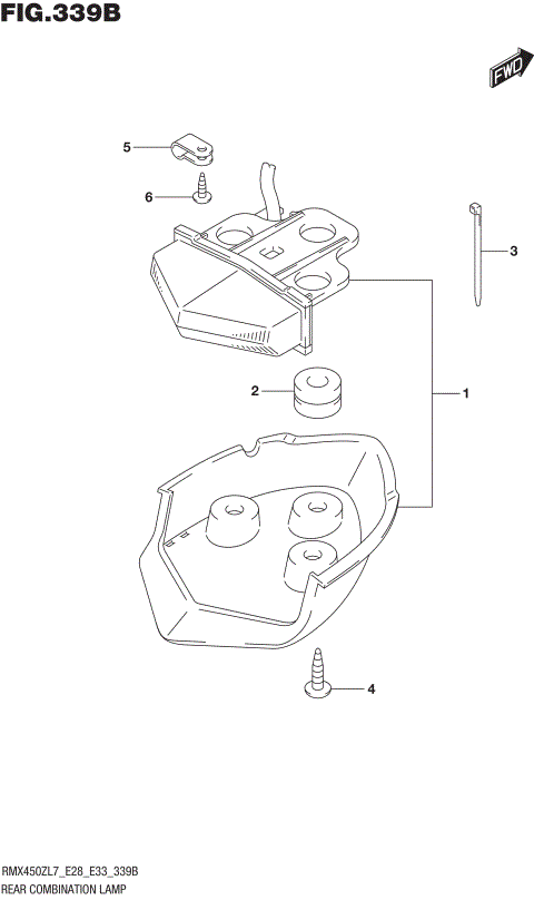 REAR COMBINATION LAMP (RMX450ZL7 E33)