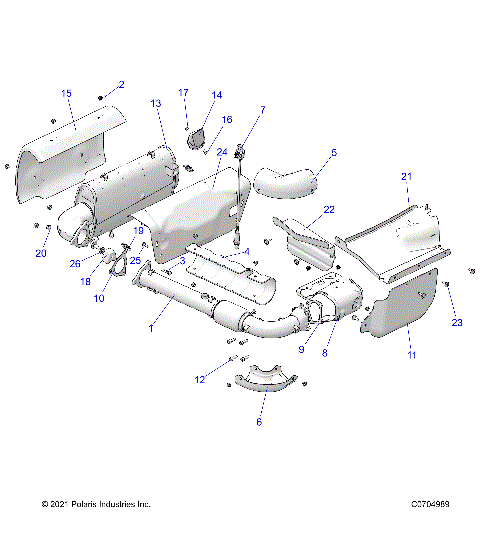 ENGINE, EXHAUST SYSTEM - Z23G4C92AL/BL (C0704989)