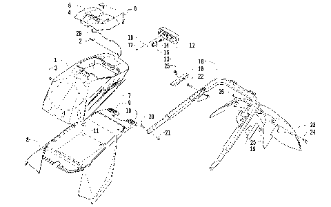 REAR BUMPER, STORAGE BOX, AND TAILLIGHT ASSEMBLY [85520]