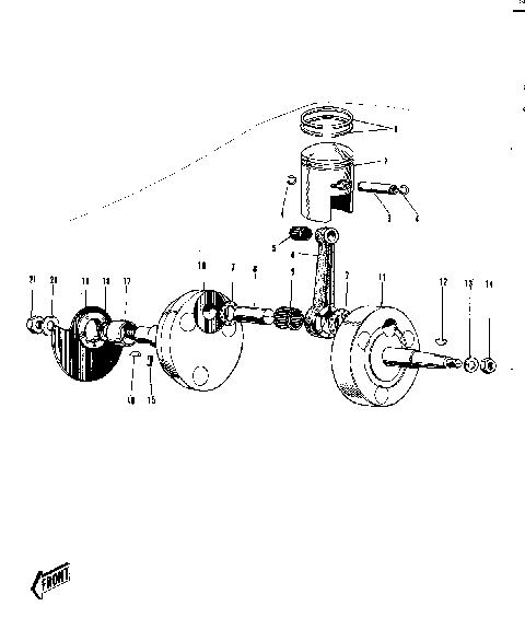 CRANKSHAFT/PISTON/ROTARY VALVE