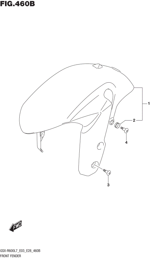 FRONT FENDER (GSX-R600L7 E28)