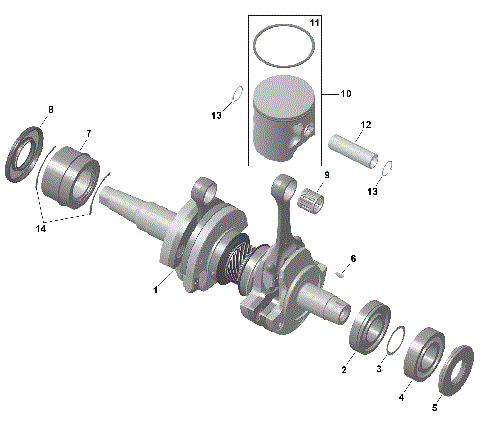 01- ROTAX - Crankshaft and Pistons