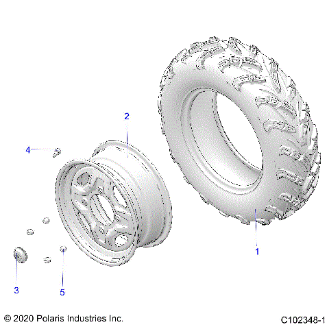 WHEELS, FRONT - A20SVA85A3 (C102348-1)