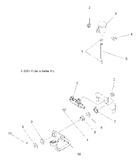 BRAKES, PEDAL and REAR MASTER CYLINDER - A08MH50AX/AZ (49ATVBRAKEFOOT08SP500)