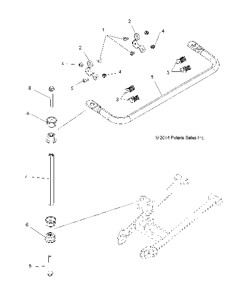 SUSPENSION, STABILIZER BAR - A15SVE95FW (49ATVSTABILIZER15850)