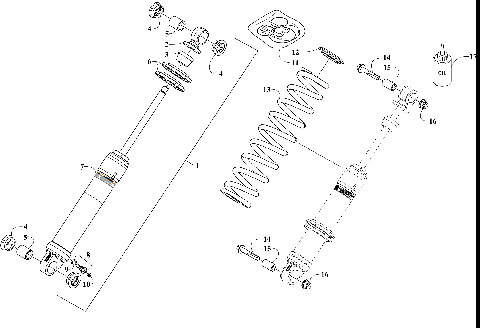 REAR SUSPENSION REAR ARM SHOCK ABSORBER [108125]