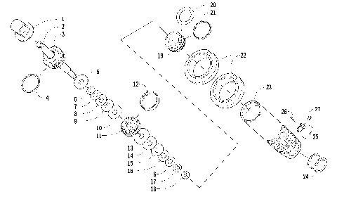 REAR SUSPENSION FRONT ARM SHOCK ABSORBER [85506]