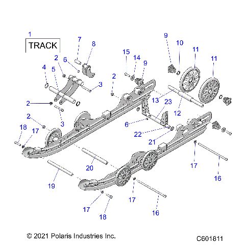 SUSPENSION, REAR and TRACK - S22CBU5TSL (C601811)
