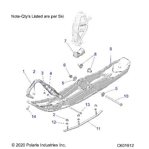 STEERING, SKI ASM. - S21TDV8RS/8RE ALL OPTIONS (C601612)