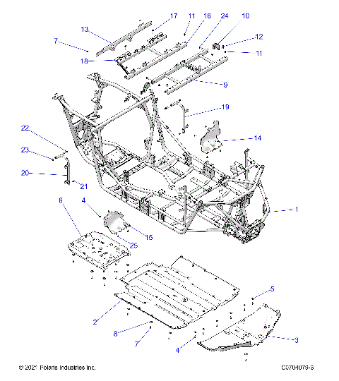 CHASSIS, MAIN FRAME AND SKID PLATES - Z25NME99A4/A5/B4/B5 (C0704079-3)