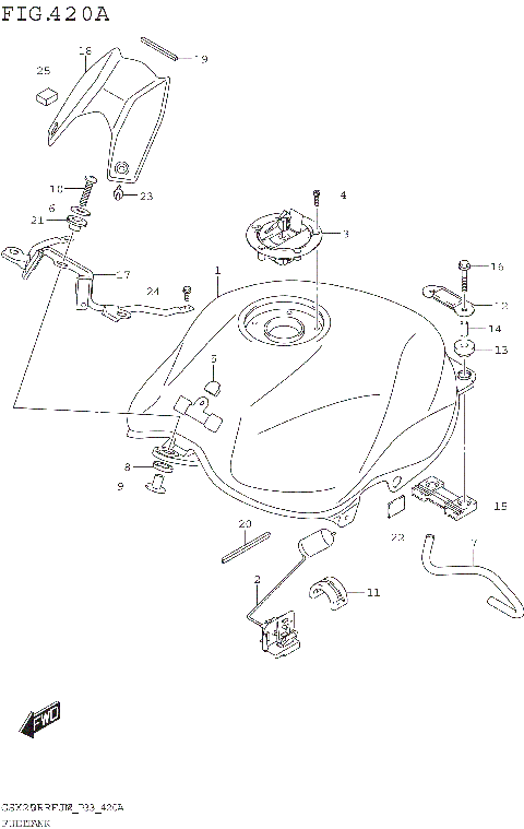 FUEL TANK (GSX250RRFJ:M2:P33)