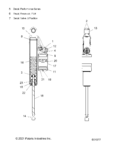 SUSPENSION, SHOCK, REAR TRACK - S24TKP6RS (601917)