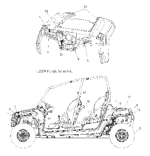 BODY, DECALS - R10XH76AA (49RGRDECAL10RZRS4)