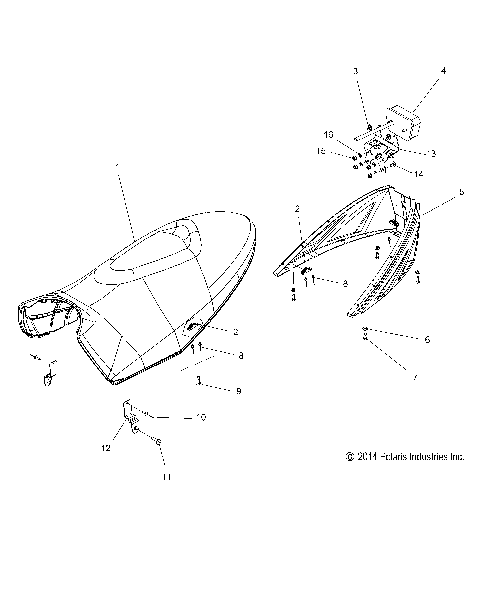 BODY, SEAT ASM. - S15MX6JSA/JEA (49SNOWSEAT12600RCR)