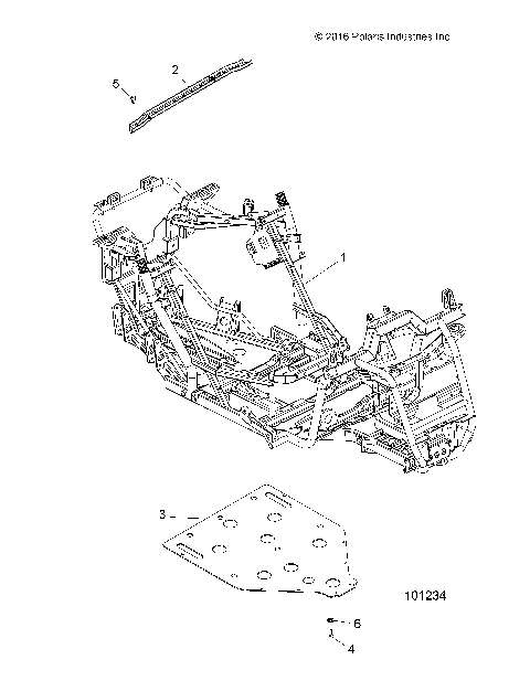 CHASSIS, MAIN FRAME AND SKID PLATE - A17DAA57F5 (101234)