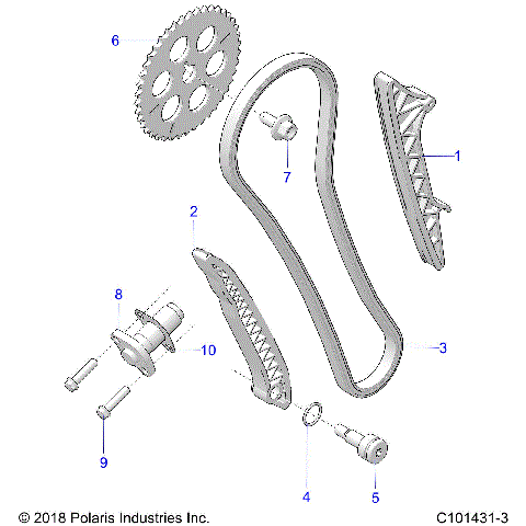 ENGINE, CAM CHAIN AND TENSIONER - A25SXD95A9 (C101431-3)