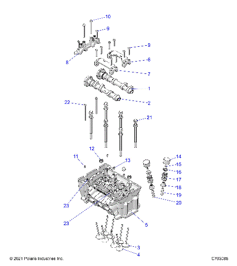 ENGINE, CYLINDER HEAD AND VALVES - Z25NEE99C4/F4/G4 (C703088)
