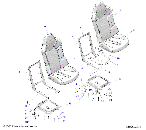 BODY, SEAT ASM. AND SLIDER - G25GXP99 (C0702325-2)