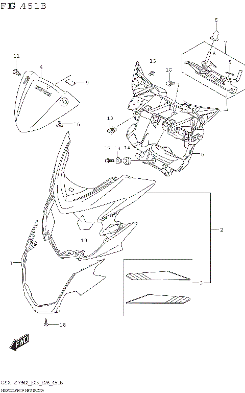 HEADLAMP HOUSING (GSX-S750Z,GSX-S750ZA)