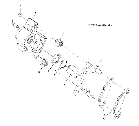 BRAKES, CALIPER, REAR - R23MAE57DX (9920406b10)