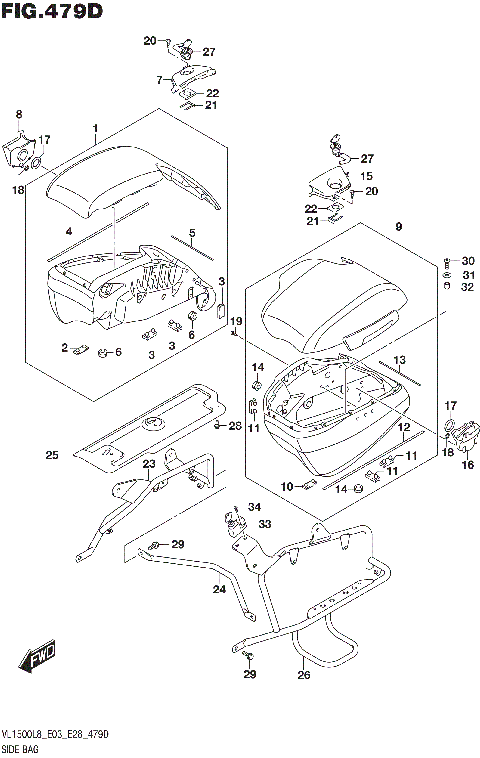 SIDE BAG (VL1500TL8 E33)