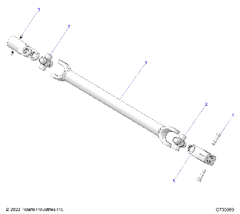 DRIVE TRAIN, FRONT PROP SHAFT - R25X6W1RB9/BD/BM (C730989)
