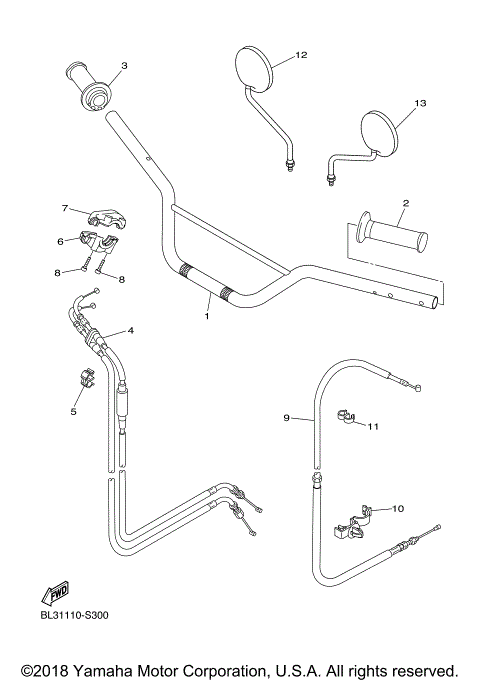 STEERING HANDLE CABLE