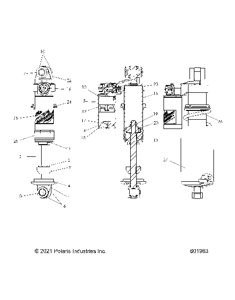 SUSPENSION, SHOCK, FRONT TRACK- S24TKL8RS (601983)