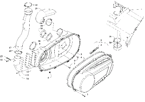 BELT COOLING AND CLUTCH COVER ASSEMBLY [305523]