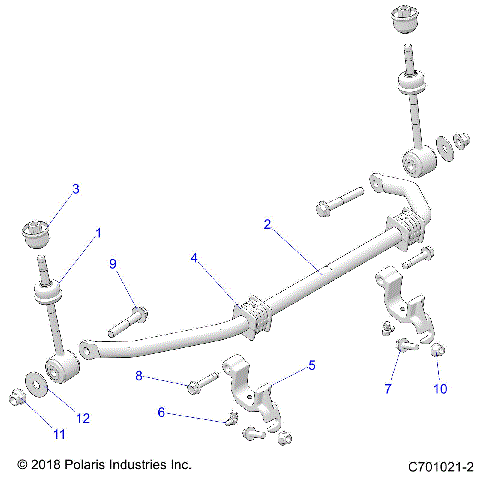 SUSPENSION, FRONT STABILIZER BAR - Z25A5E87A5 (01021-2)
