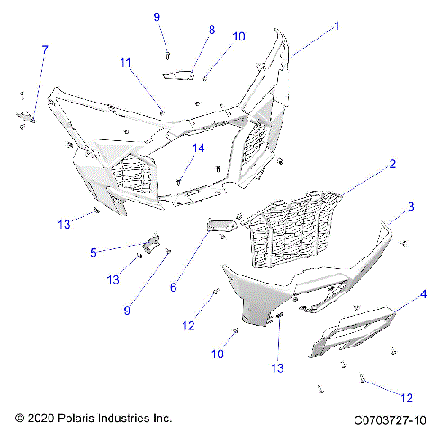 BODY, FRONT BUMPER - Z23RMU2KAN/BN (C0703727-10)