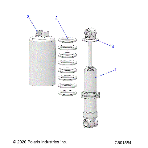 SUSPENSION, SHOCK, FRONT TRACK - S24TLB6RSL/REL (C601584)