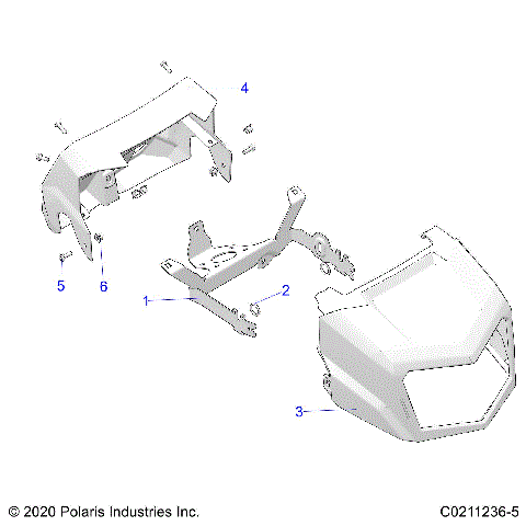 BODY, HEADLIGHT POD - A25SKE57C1/CK/E1/EK (C0211236-5)