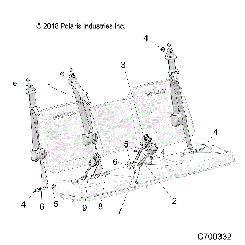 BODY, SEAT BELT MOUNTING - R24E3GC4FD/SC4CD/SC4FD (C700332)